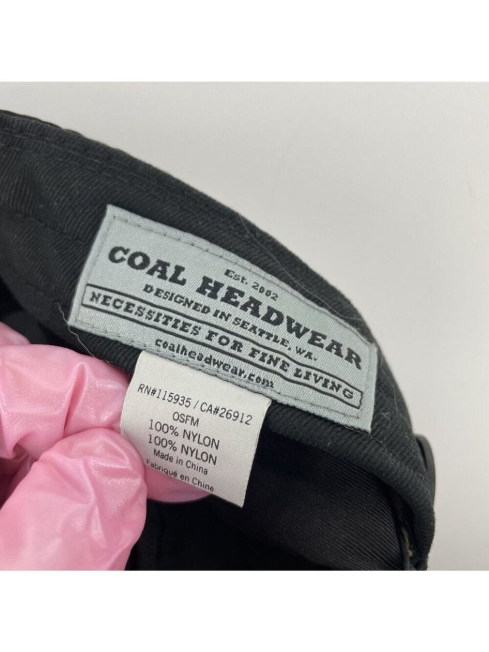 Coal Headwear Nylon Patch Logo Snapback Hat – Outdoor Hiking Cap Black - Picture 5 of 5